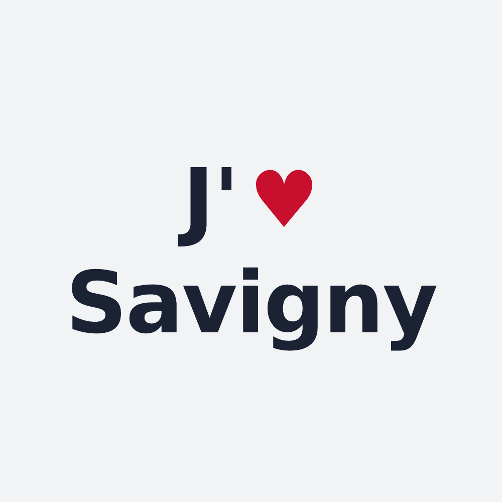 Poster personnalisé Savigny — design J'aime Savigny