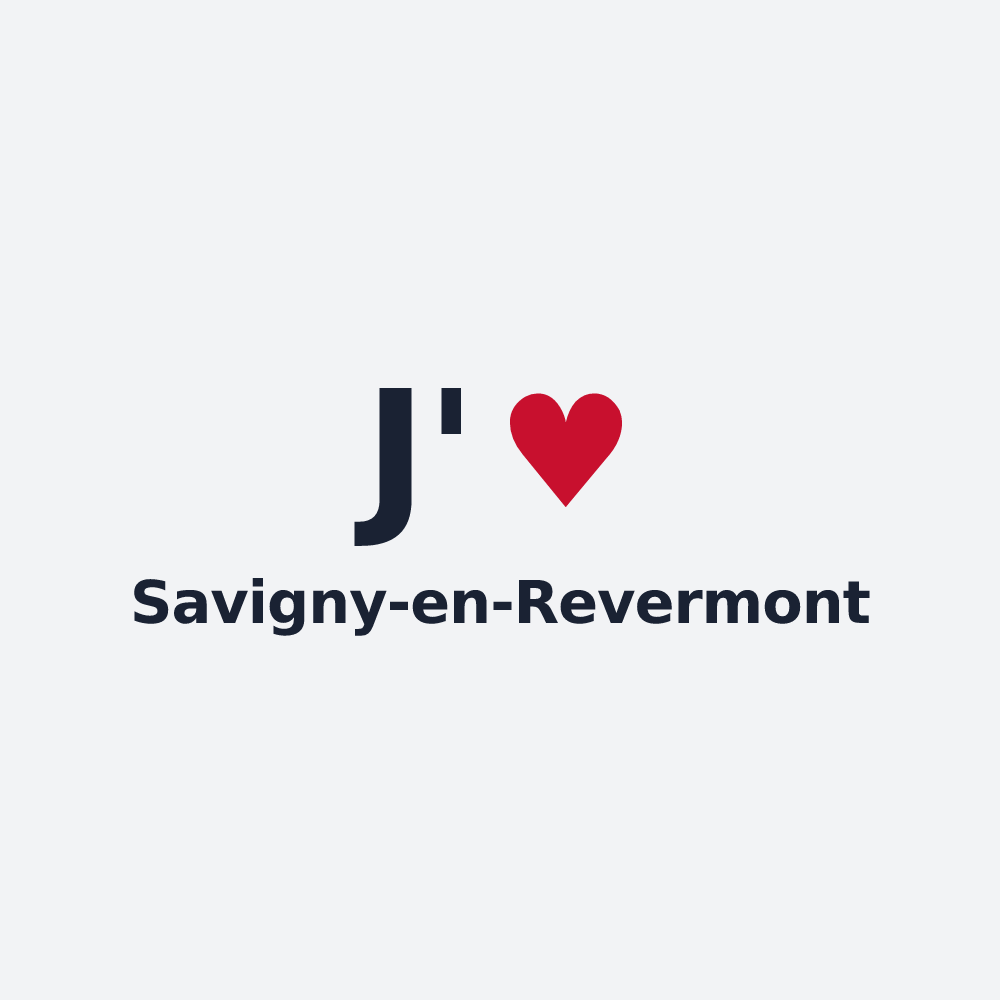 Poster personnalisé Savigny-en-Revermont — design J'aime Savigny-en-Revermont