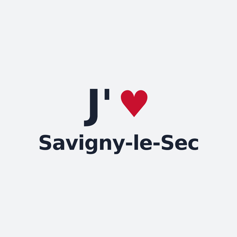Poster personnalisé Savigny-le-Sec — design J'aime Savigny-le-Sec
