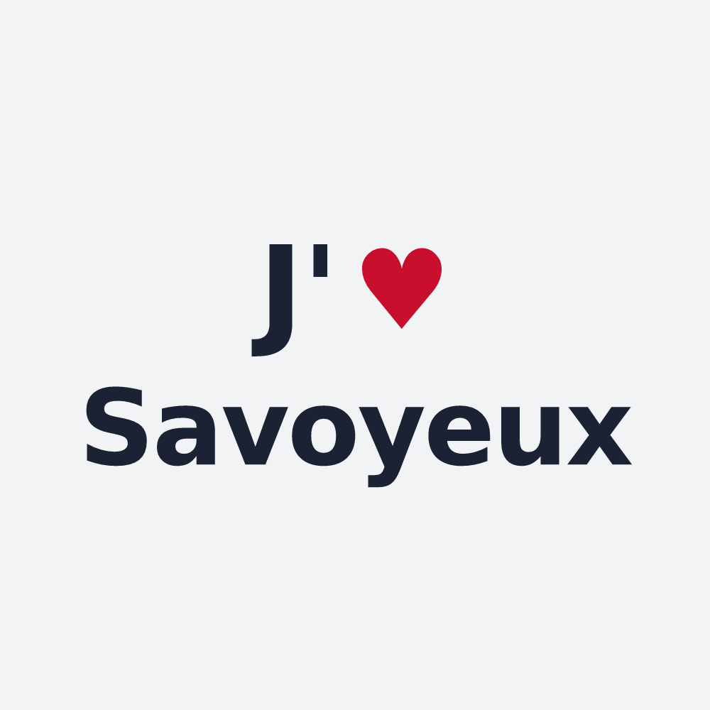 Poster personnalisé Savoyeux — design J'aime Savoyeux