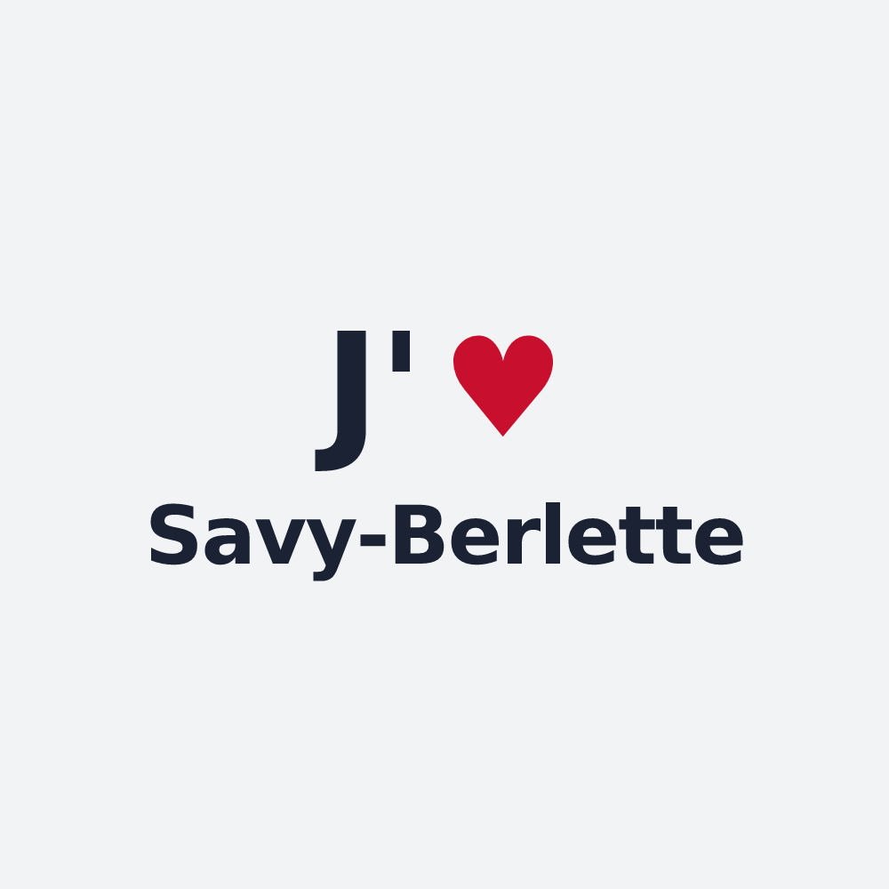 Poster personnalisé Savy-Berlette — design J'aime Savy-Berlette