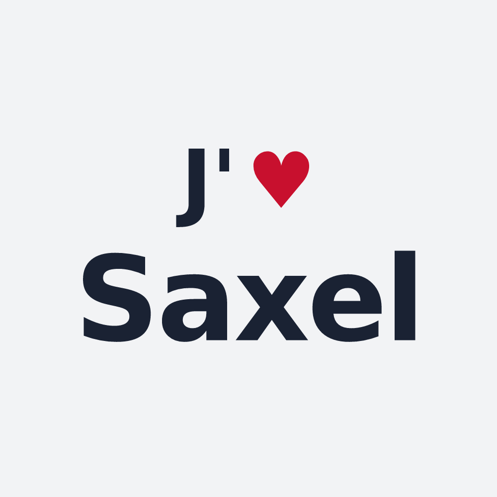 Poster personnalisé Saxel — design J'aime Saxel