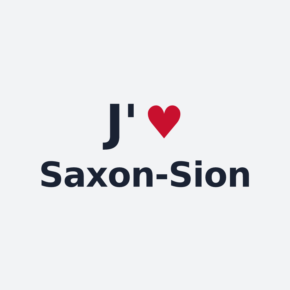 Poster personnalisé Saxon-Sion — design J'aime Saxon-Sion
