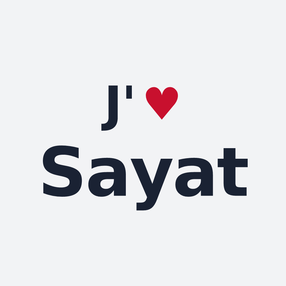Poster personnalisé Sayat — design J'aime Sayat