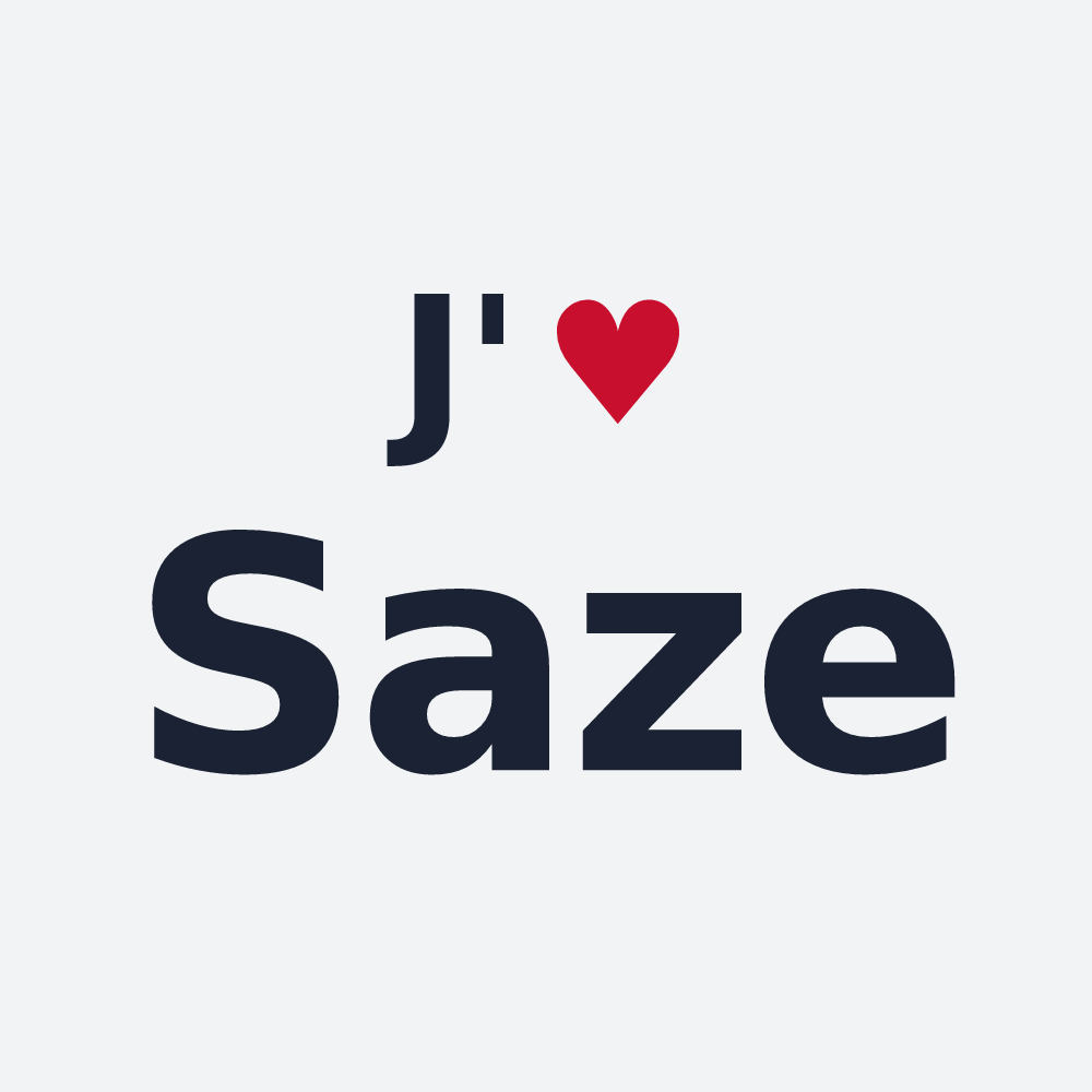 Poster personnalisé Saze — design J'aime Saze