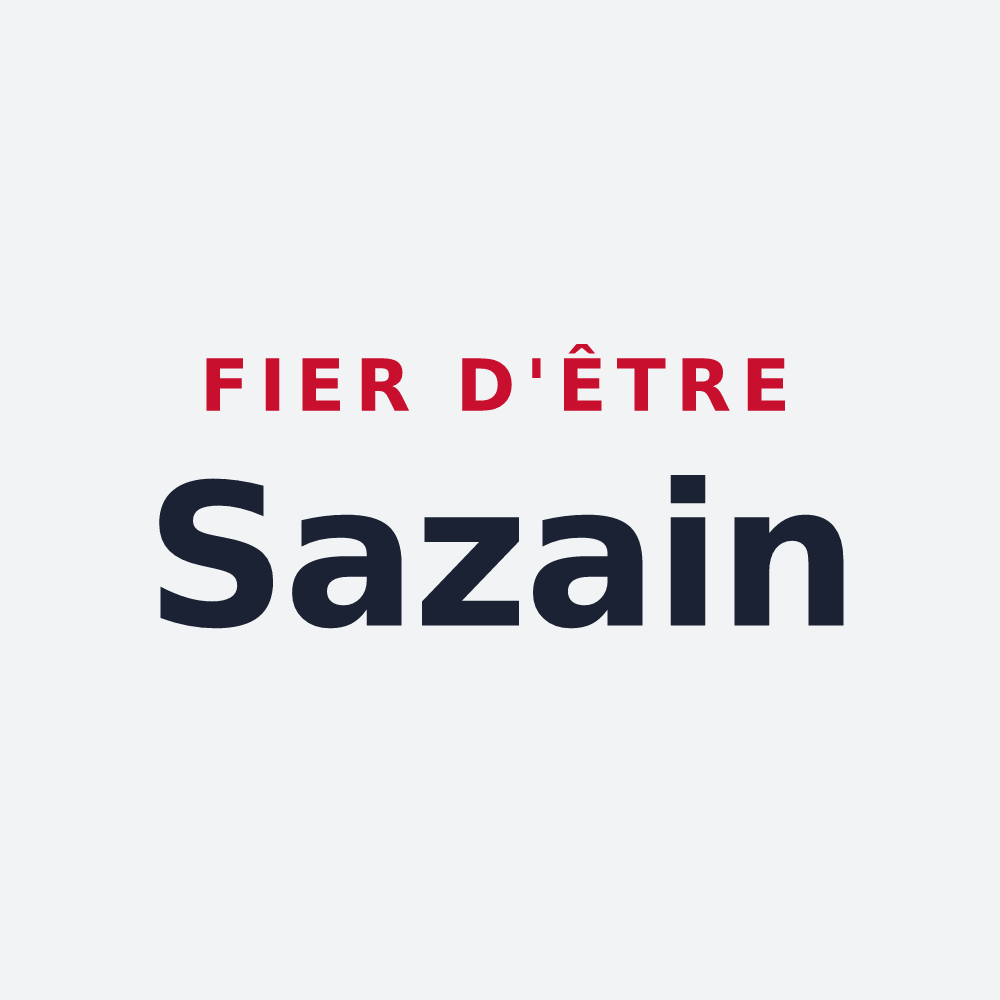 Poster « Fier d'être Sazain » — design pour Saze