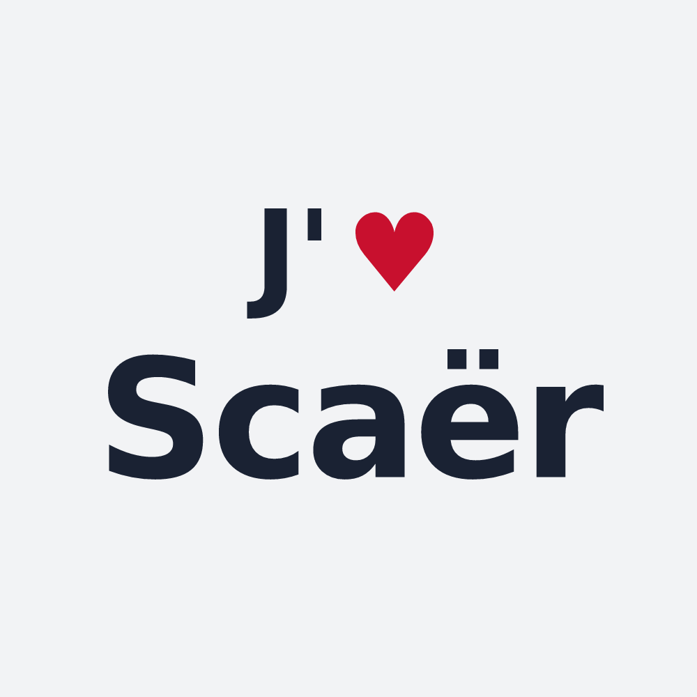 Poster personnalisé Scaër — design « J'aime Scaër » imprimé sur le poster