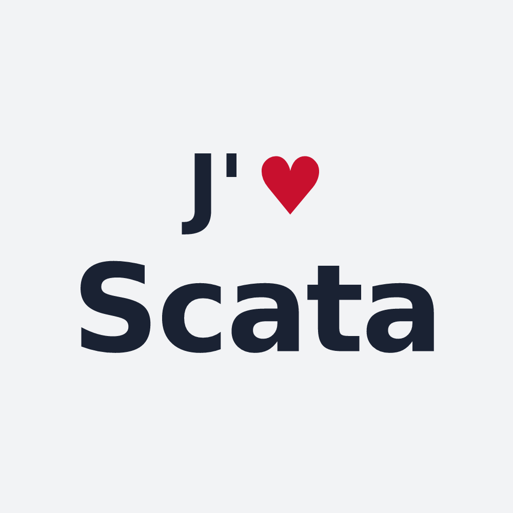 Poster personnalisé Scata — design J'aime Scata