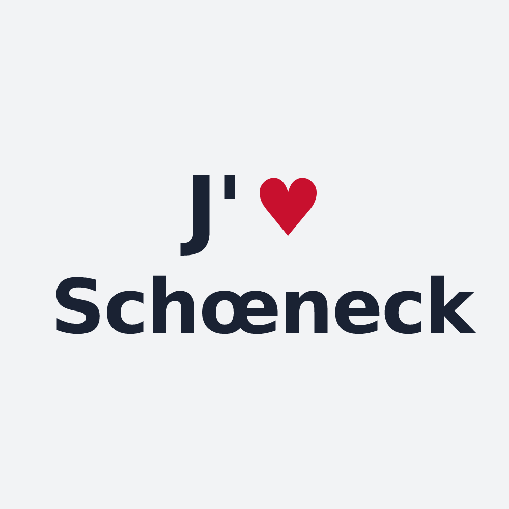 Poster personnalisé Schœneck — design J'aime Schœneck