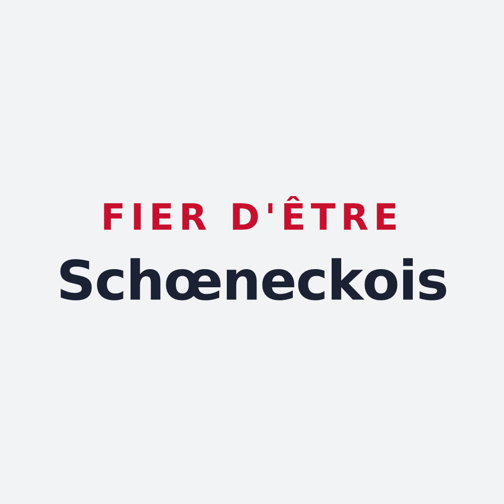 Poster « Fier d'être Schœneckois » — design pour Schœneck