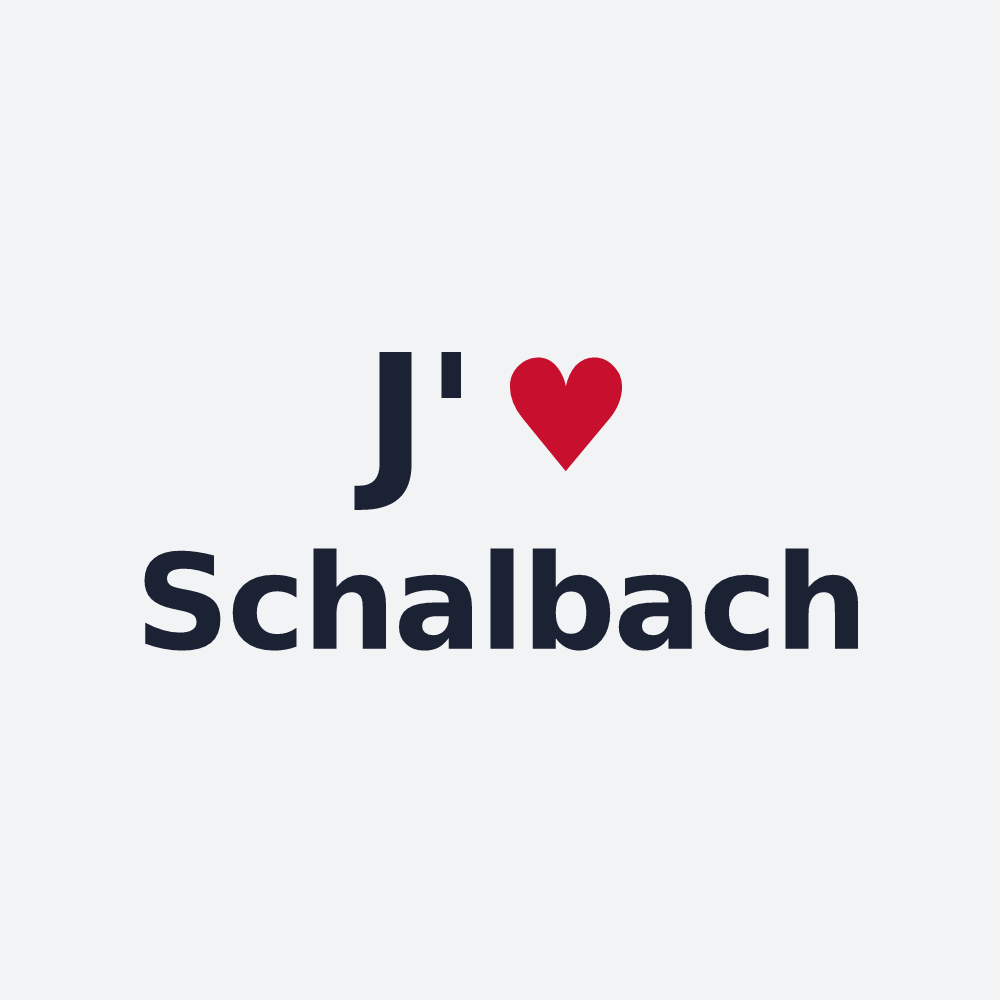 Poster personnalisé Schalbach — design J'aime Schalbach