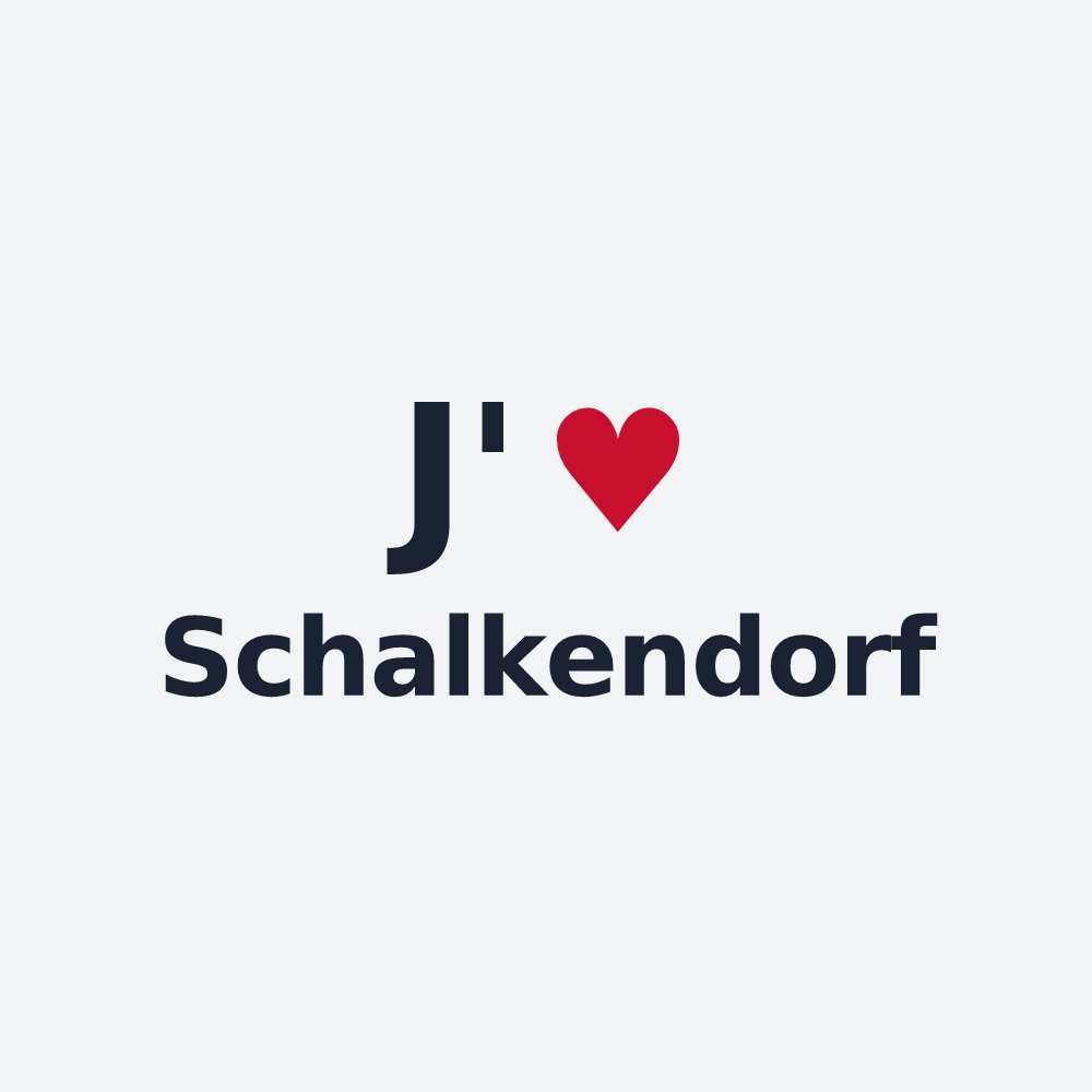 Poster personnalisé Schalkendorf — design « J'aime Schalkendorf » imprimé sur le poster