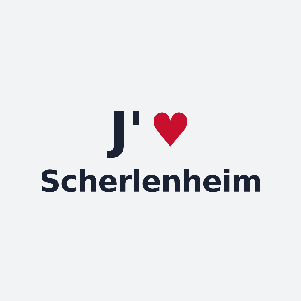 Poster personnalisé Scherlenheim — design « J'aime Scherlenheim » imprimé sur le poster