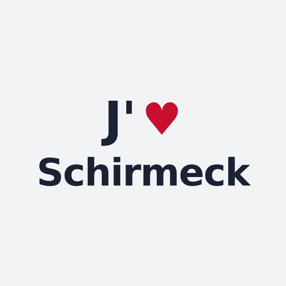 Poster personnalisé Schirmeck — design « J'aime Schirmeck » imprimé sur le poster