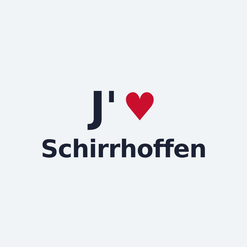 Poster personnalisé Schirrhoffen — design « J'aime Schirrhoffen » imprimé sur le poster