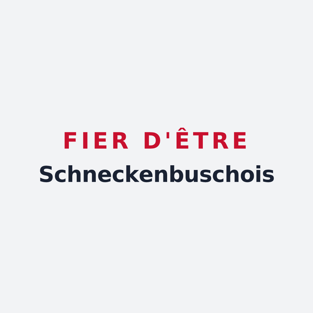 Poster « Fier d'être Schneckenbuschois » — design pour Schneckenbusch