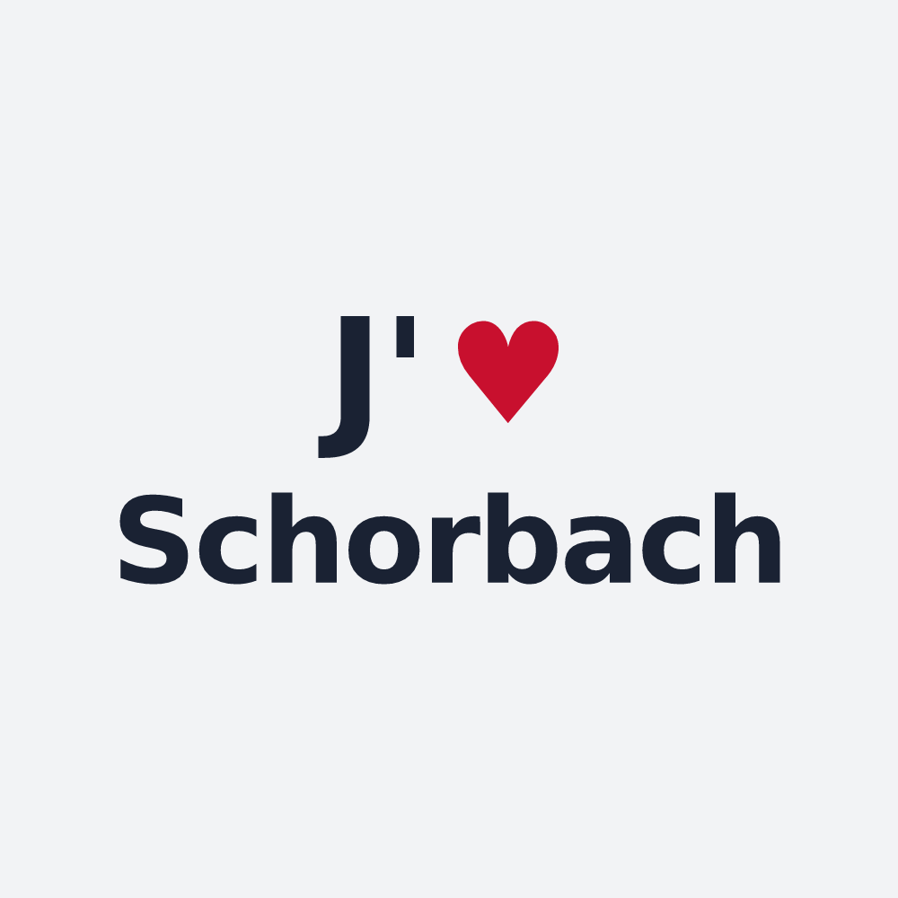 Poster personnalisé Schorbach — design J'aime Schorbach