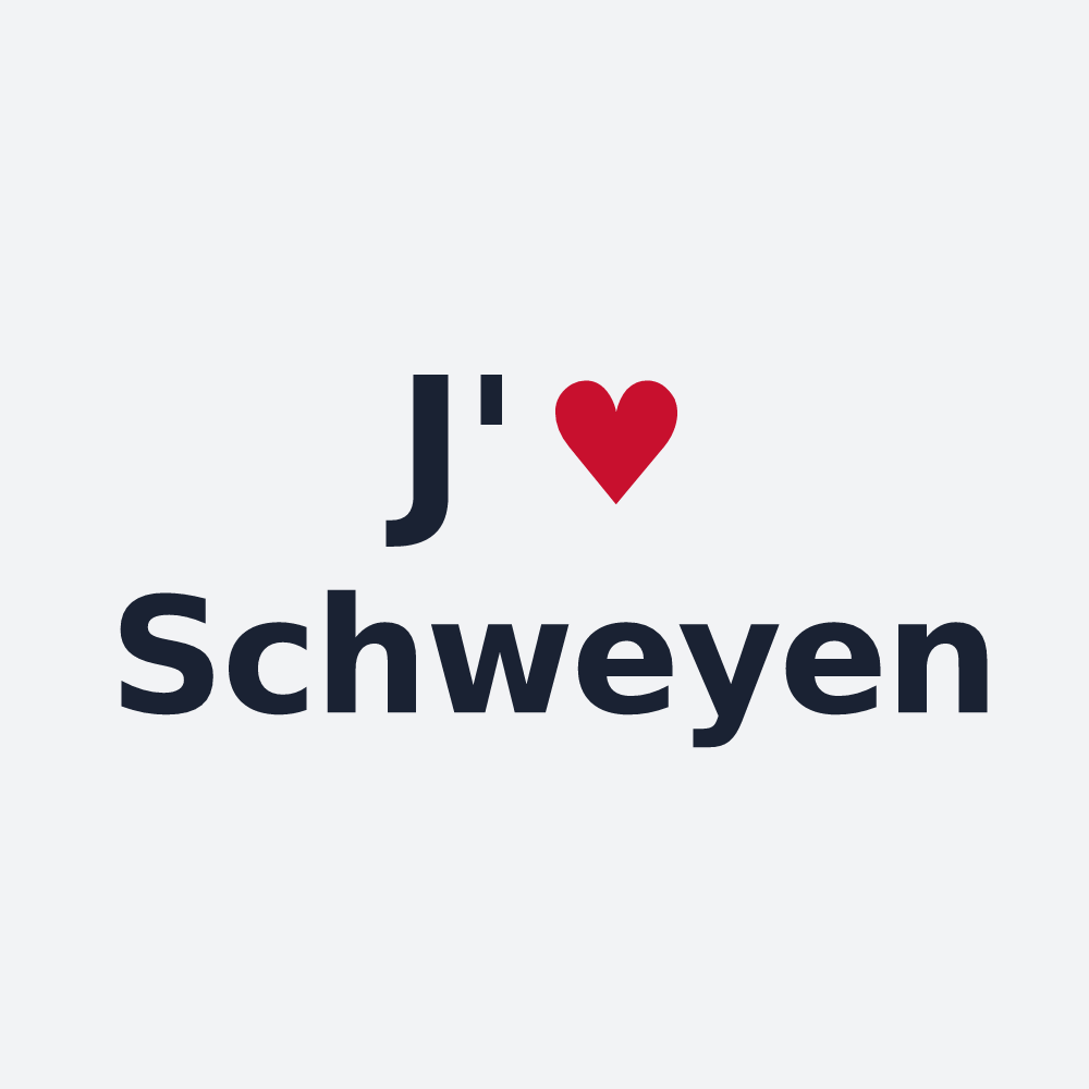 Poster personnalisé Schweyen — design J'aime Schweyen