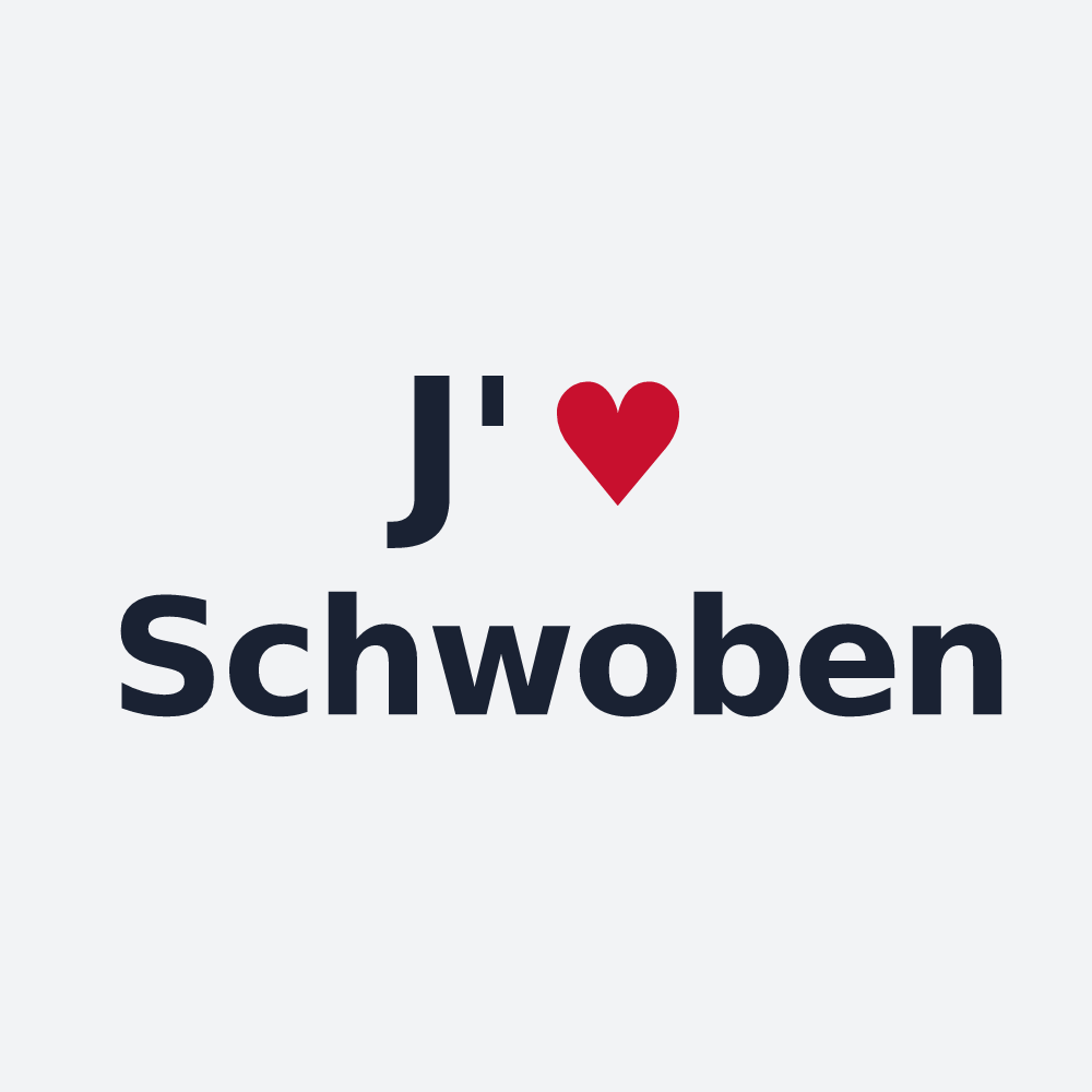 Poster personnalisé Schwoben — design J'aime Schwoben