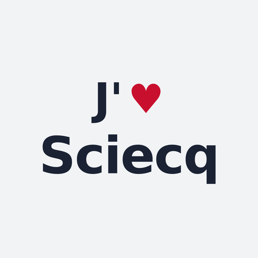 Poster personnalisé Sciecq — design J'aime Sciecq