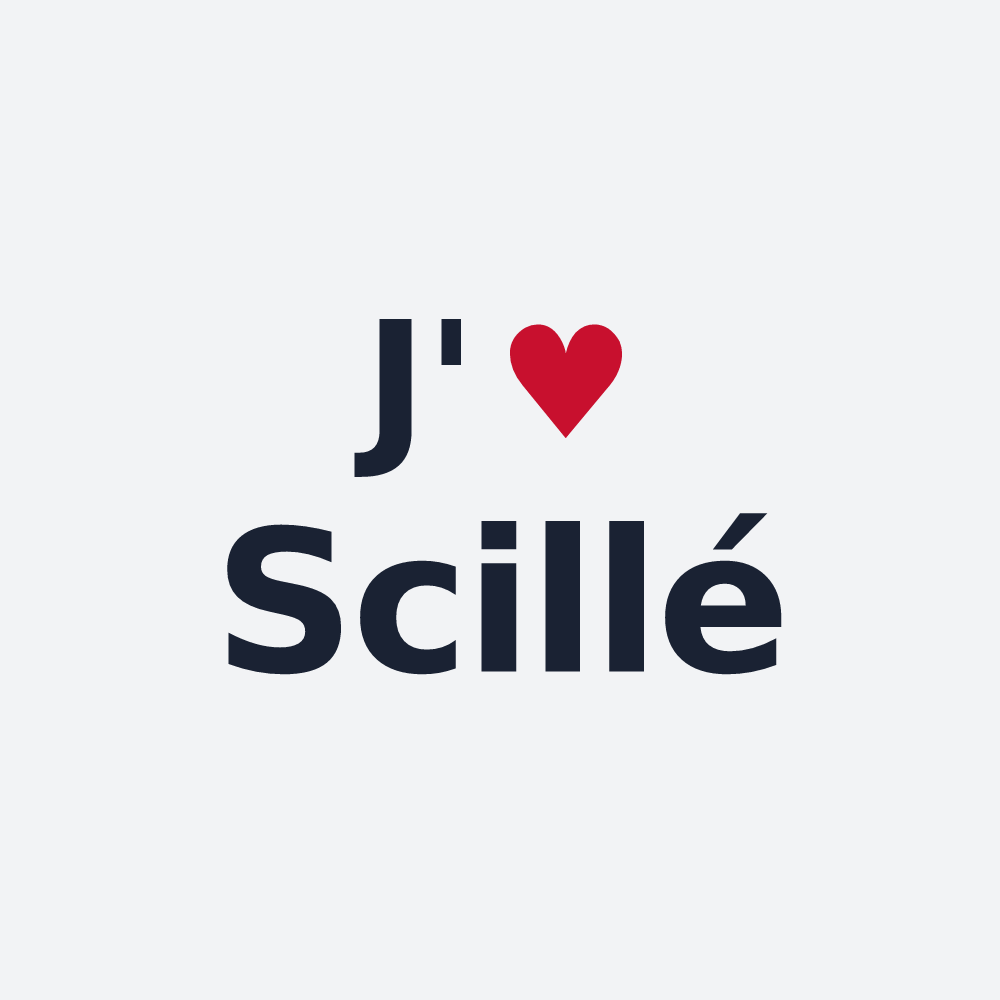Poster personnalisé Scillé — design J'aime Scillé