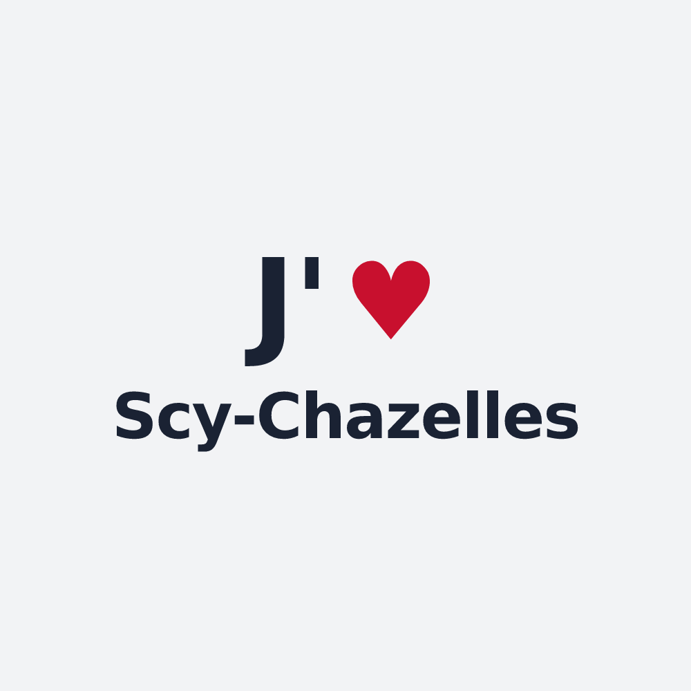 Poster personnalisé Scy-Chazelles — design J'aime Scy-Chazelles