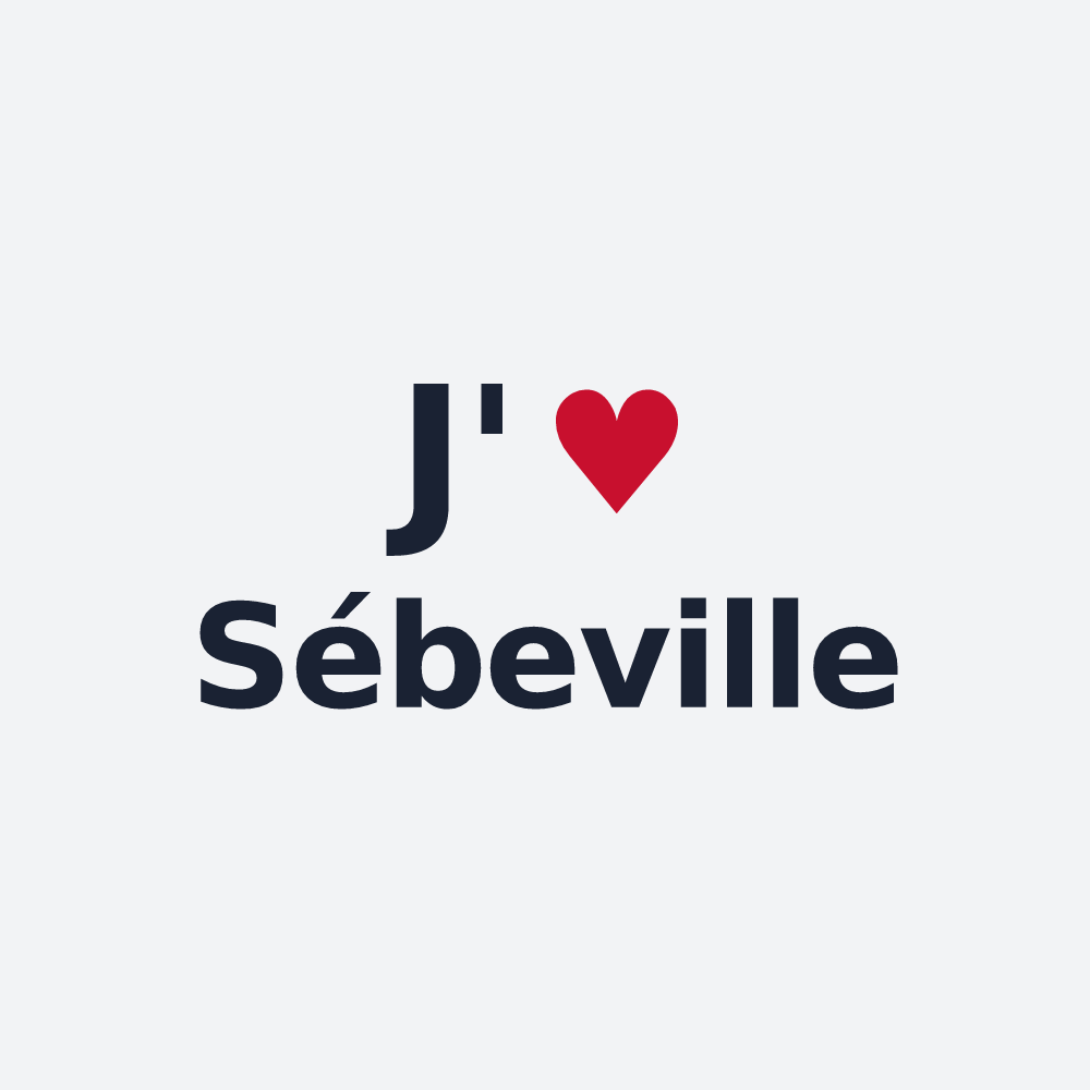 Poster personnalisé Sébeville — design J'aime Sébeville