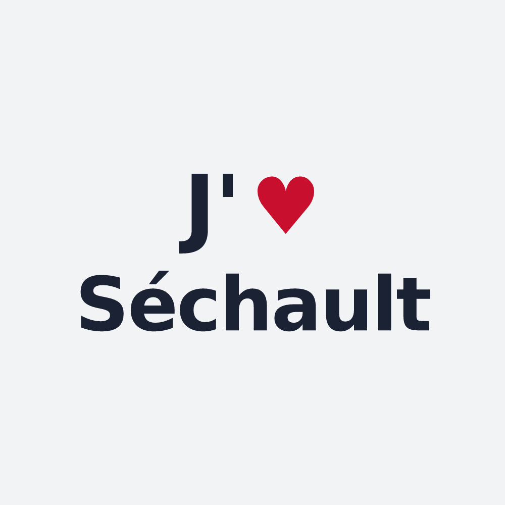Poster personnalisé Séchault — design « J'aime Séchault » imprimé sur le poster
