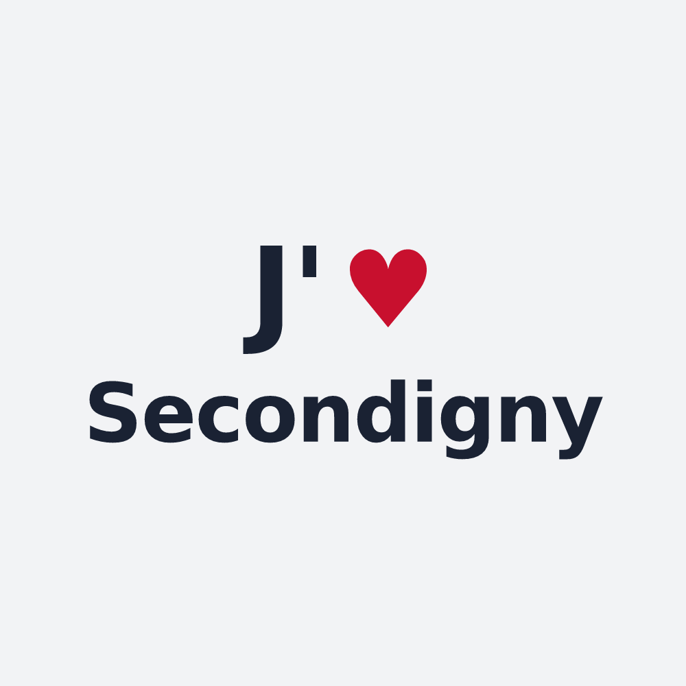 Poster personnalisé Secondigny — design J'aime Secondigny