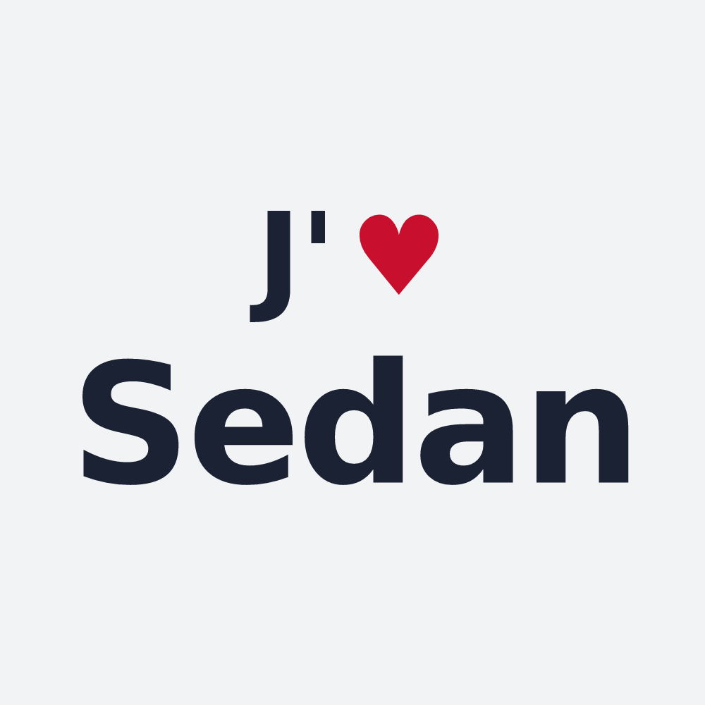 Poster personnalisé Sedan — design J'aime Sedan