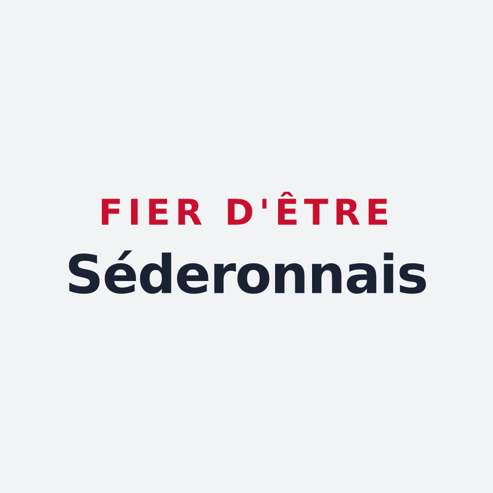Poster « Fier d'être Séderonnais » — design pour Séderon