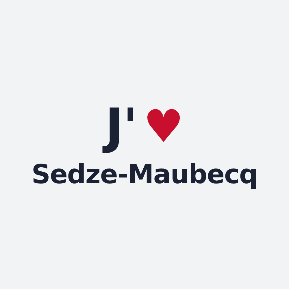 Poster personnalisé Sedze-Maubecq — design J'aime Sedze-Maubecq
