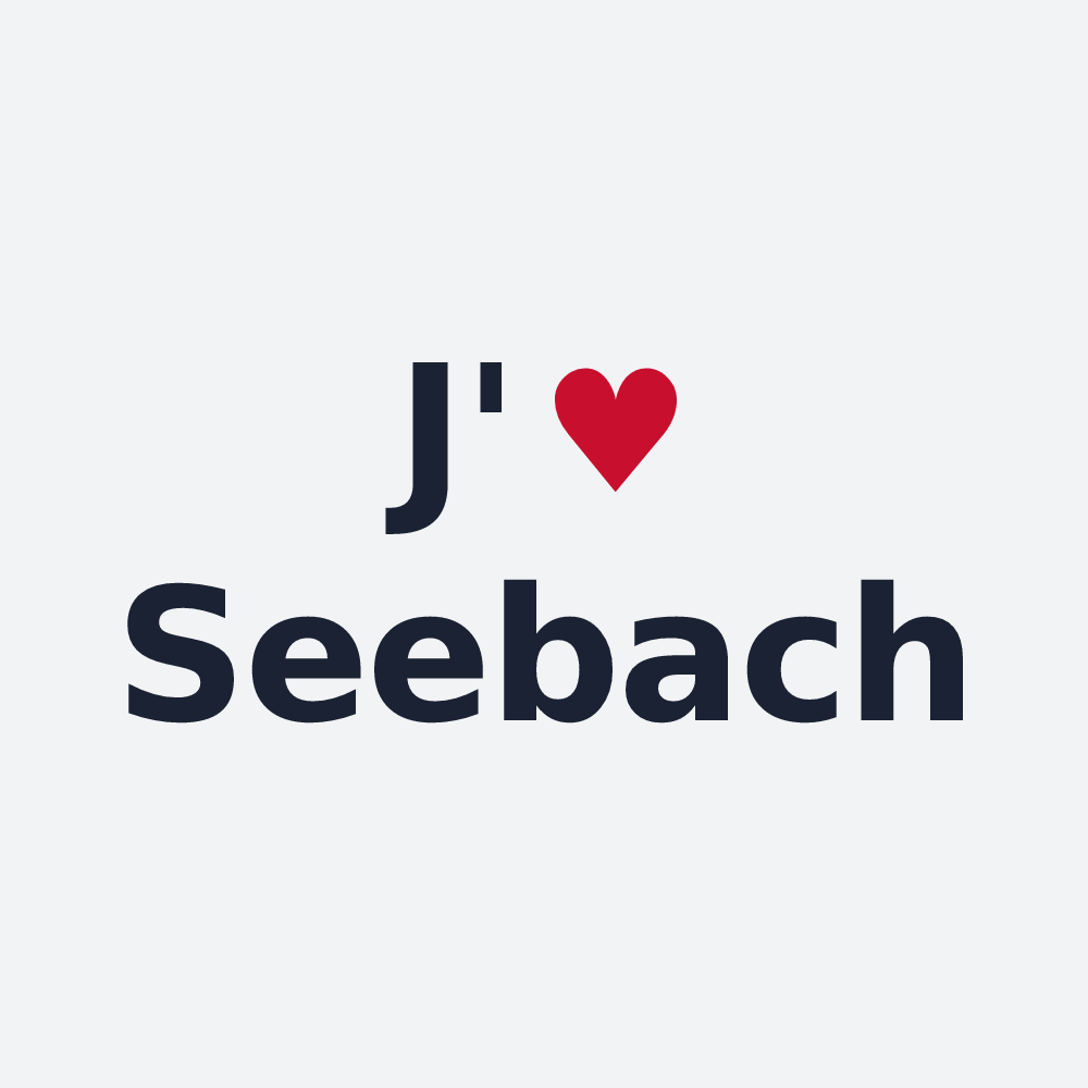 Poster personnalisé Seebach — design J'aime Seebach