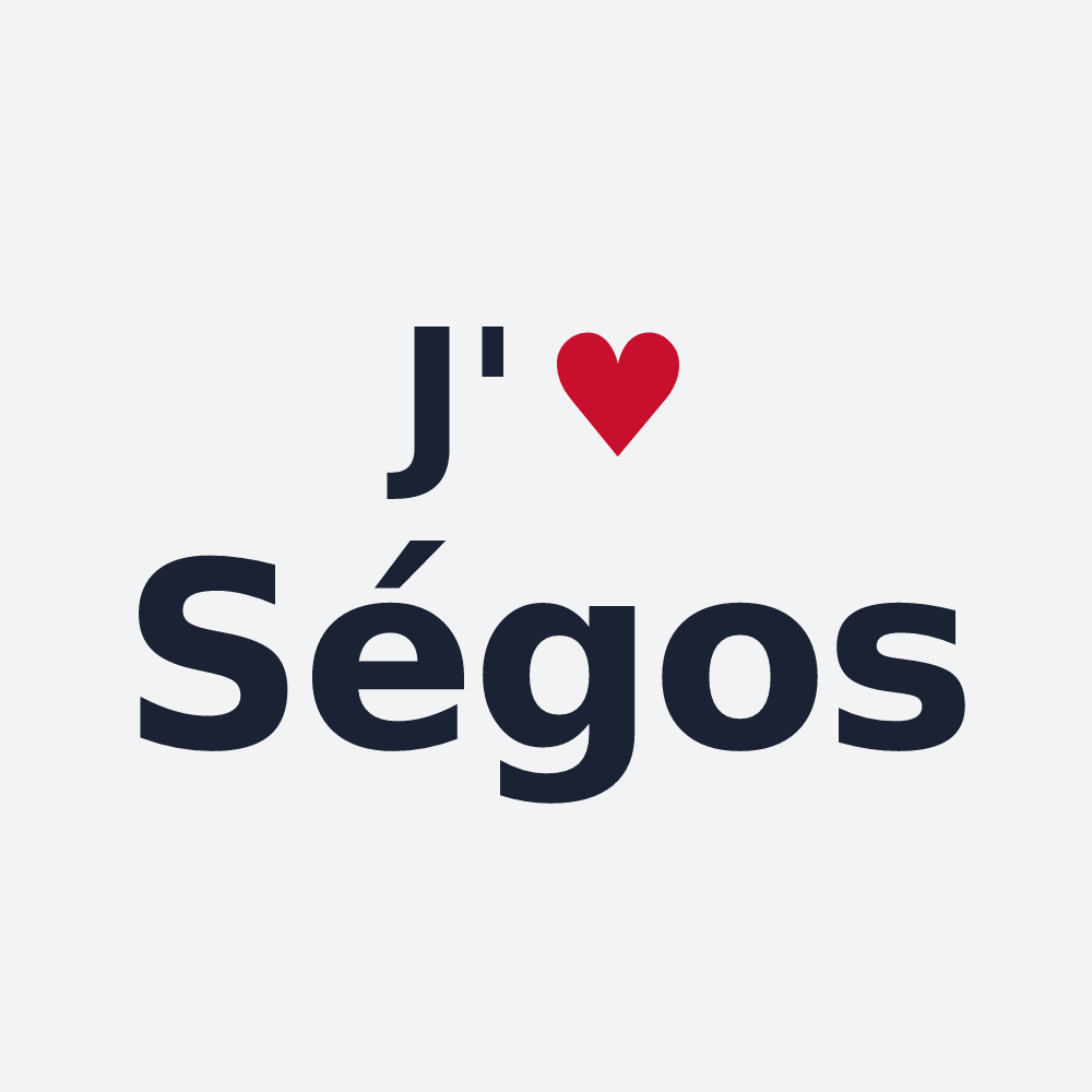 Poster personnalisé Ségos — design « J'aime Ségos » imprimé sur le poster