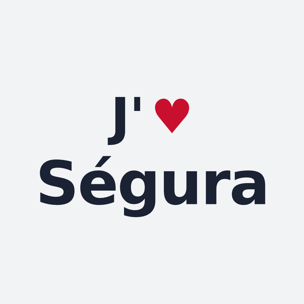 Poster personnalisé Ségura — design « J'aime Ségura » imprimé sur le poster
