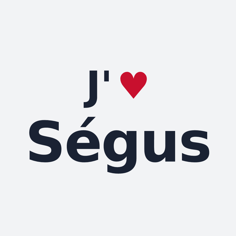 Poster personnalisé Ségus — design J'aime Ségus