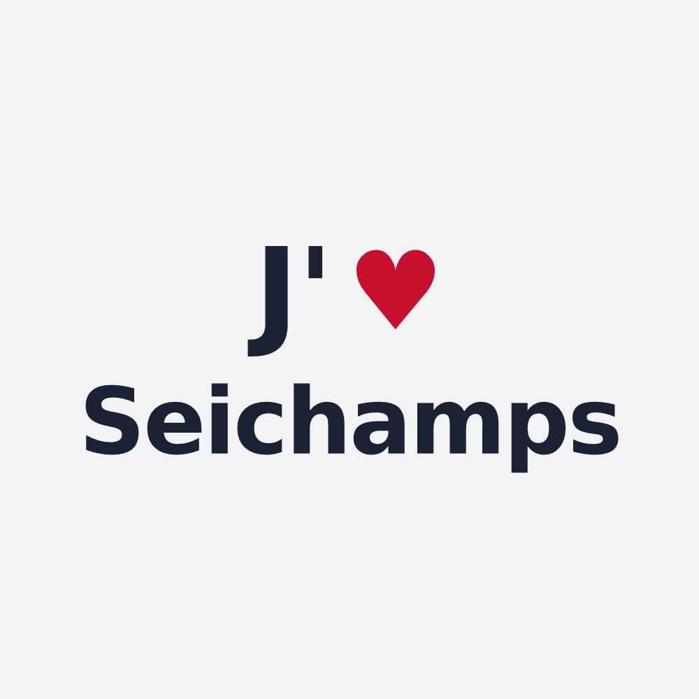 Poster personnalisé Seichamps — design J'aime Seichamps