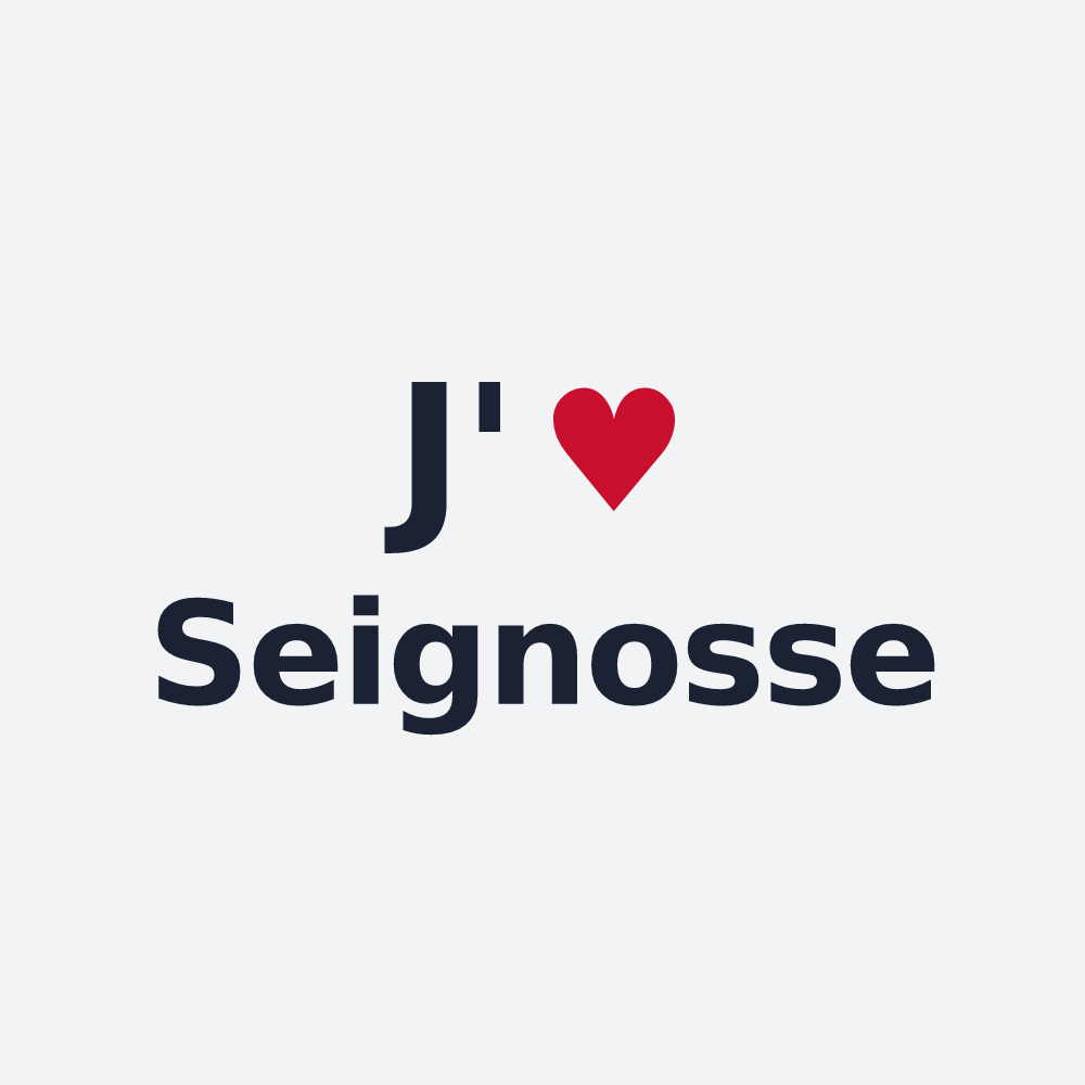 Poster personnalisé Seignosse — design J'aime Seignosse