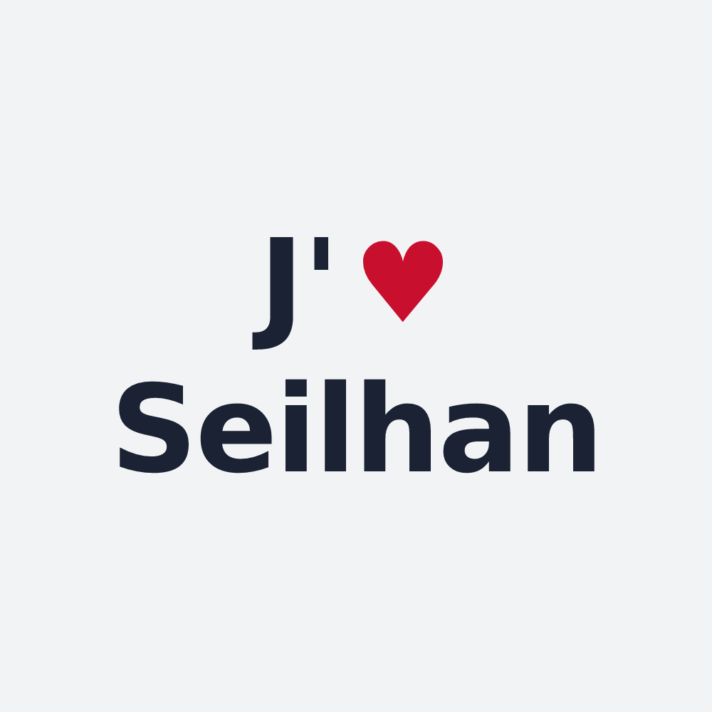 Poster personnalisé Seilhan — design J'aime Seilhan