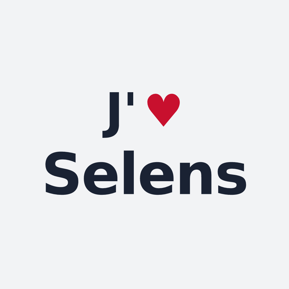 Poster personnalisé Selens — design « J'aime Selens » imprimé sur le poster