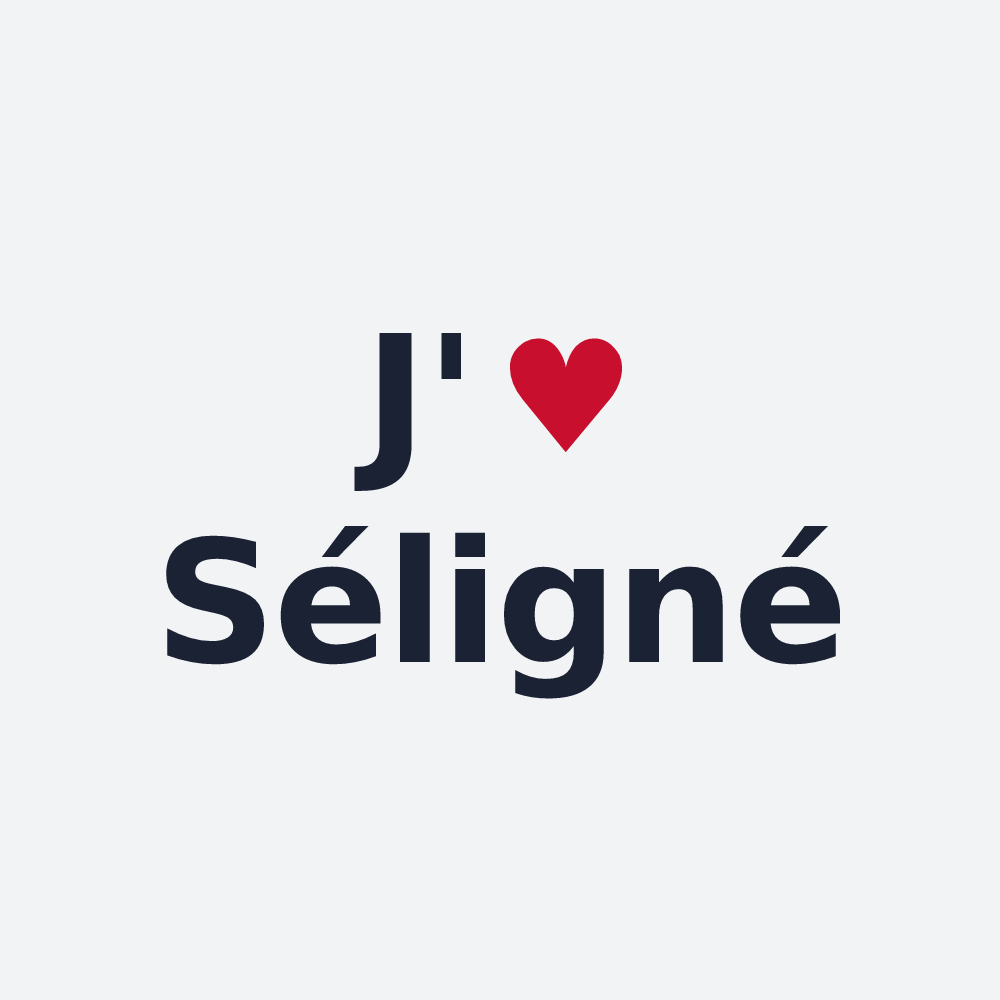 Poster personnalisé Séligné — design J'aime Séligné