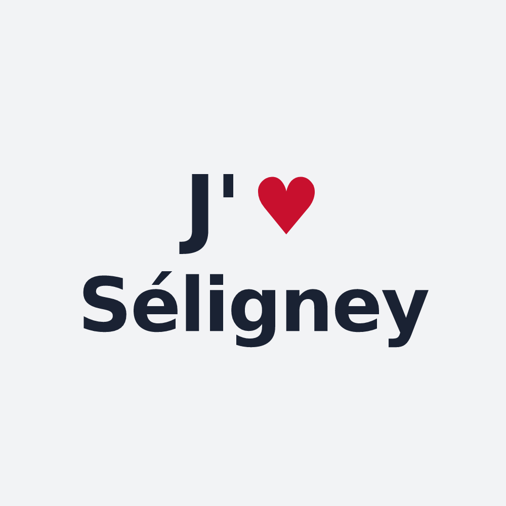 Poster personnalisé Séligney — design J'aime Séligney
