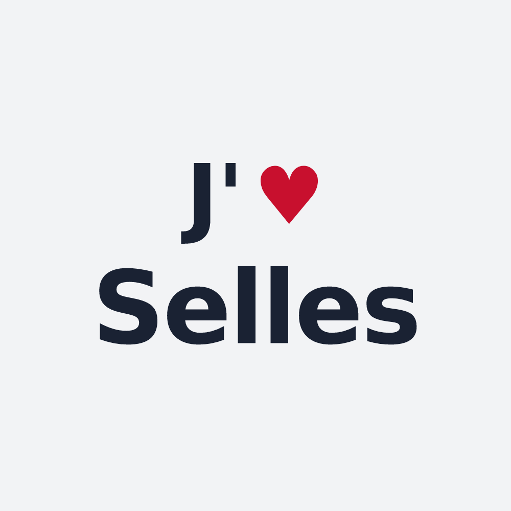 Poster personnalisé Selles — design J'aime Selles
