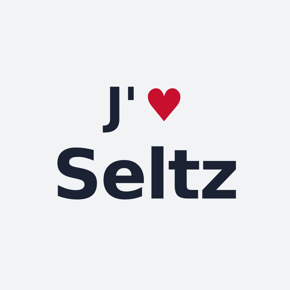 Poster personnalisé Seltz — design J'aime Seltz