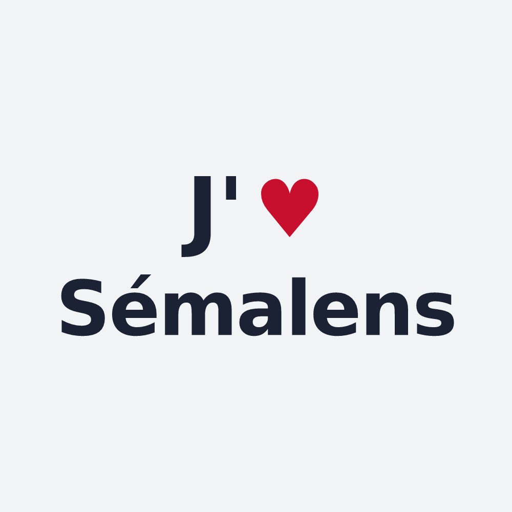 Poster personnalisé Sémalens — design « J'aime Sémalens » imprimé sur le poster