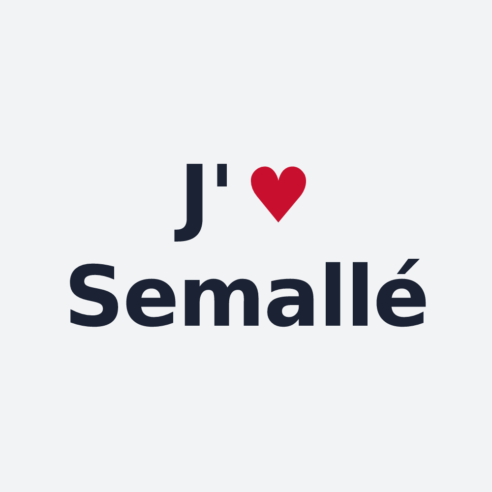Poster personnalisé Semallé — design J'aime Semallé