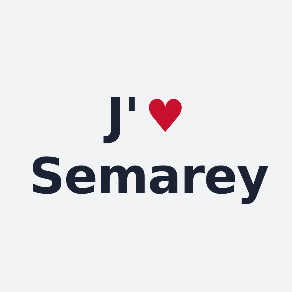 Poster personnalisé Semarey — design J'aime Semarey