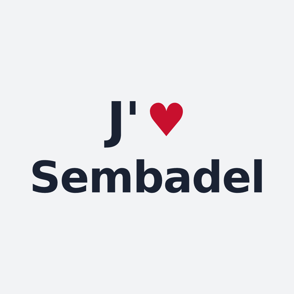 Poster personnalisé Sembadel — design J'aime Sembadel