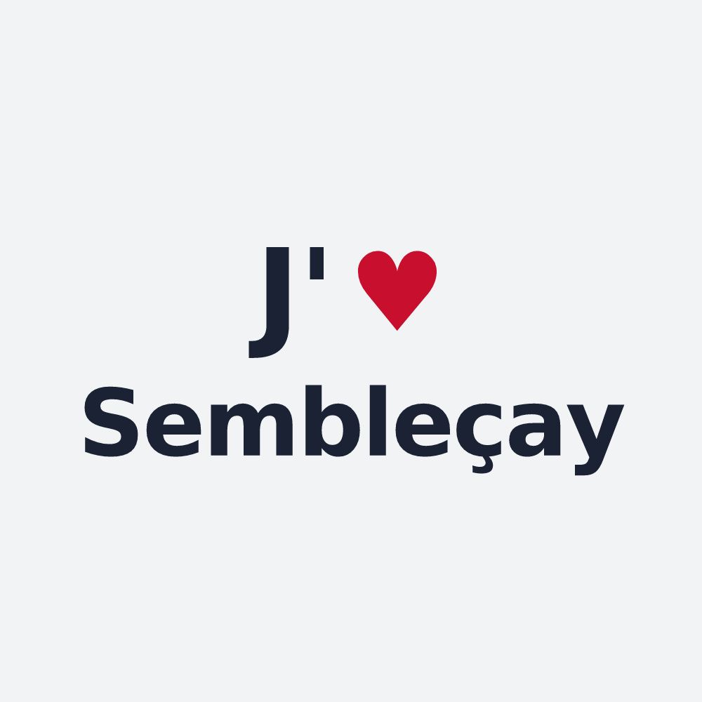 Poster personnalisé Sembleçay — design J'aime Sembleçay