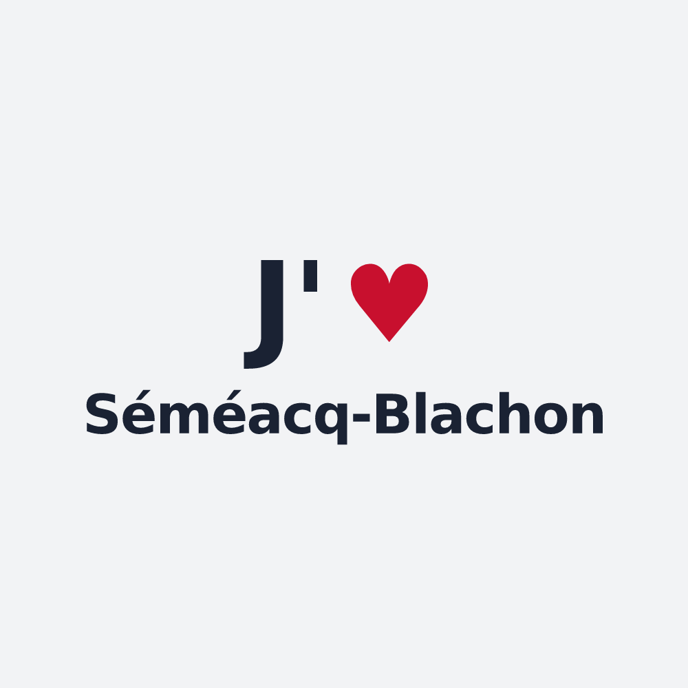 Poster personnalisé Séméacq-Blachon — design J'aime Séméacq-Blachon